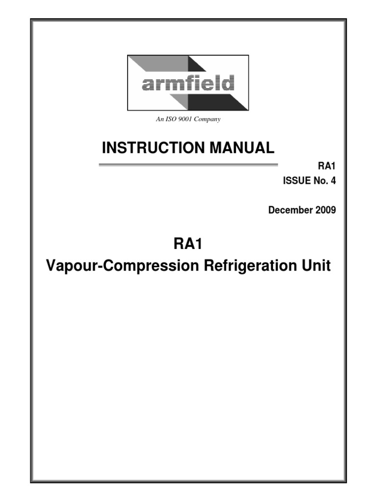 Refrigeration Manual PDF