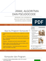 Topik IB - Program, Algoritma Dan Pseudocode