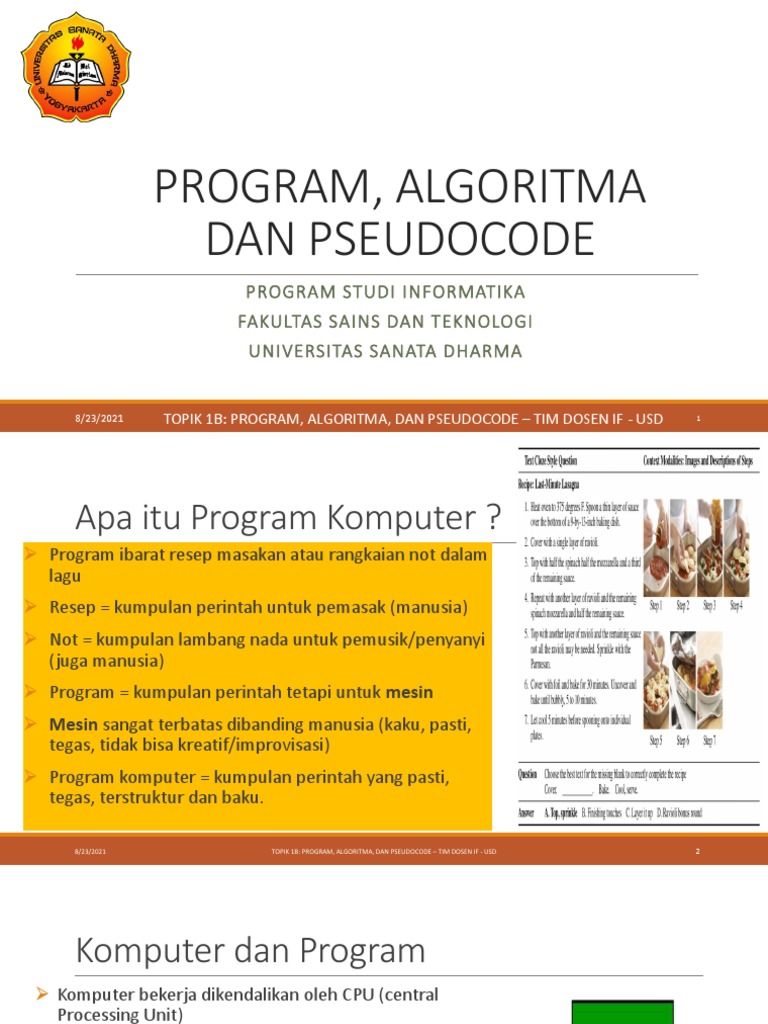 Pseudocode untuk Algoritma Program | PDF