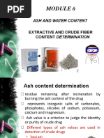 Module 6 - Ash, Water, Extractive and Crude Fiber Content Determination