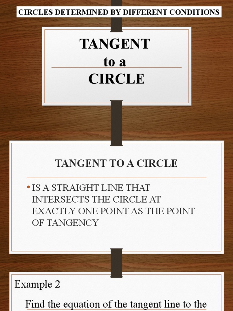 Tangent To A Circle | PDF
