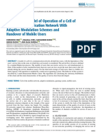 Mathematical Model of Operation of A Cell of A Mobile Communication Network With Adaptive Modulation Schemes and Handover of Mobile Users