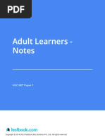 Adult Learners - Notes