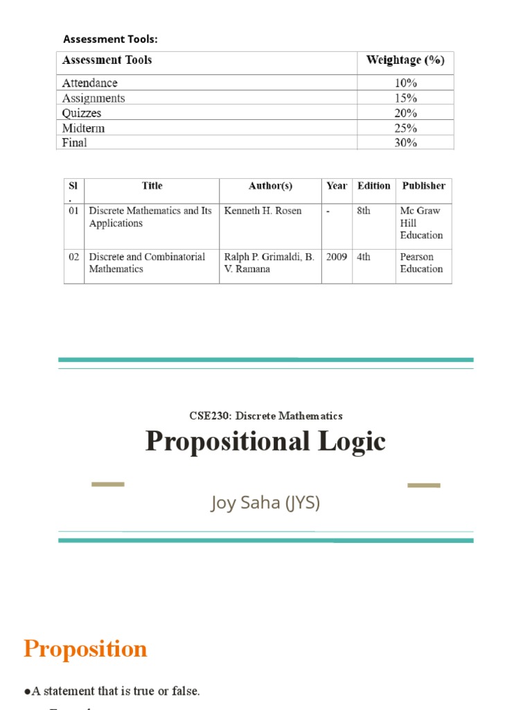 Propositional Logic | PDF | If And Only If | Logic