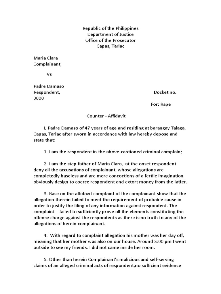 Counter Affidavit PDF