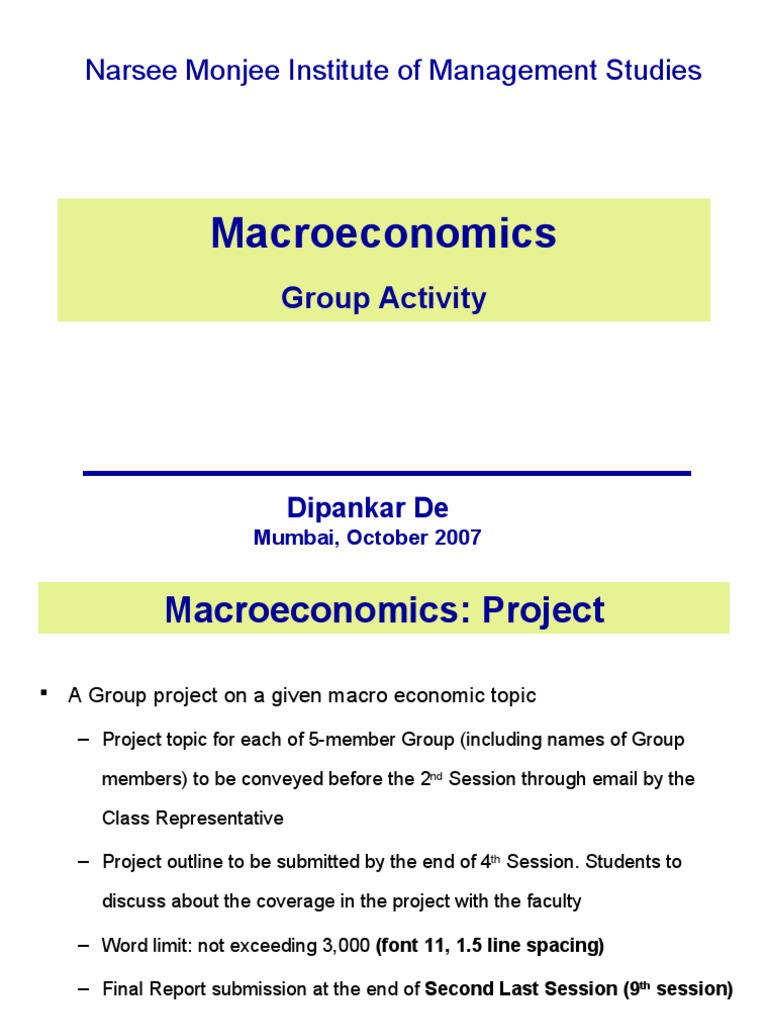 macroeconomics assignments