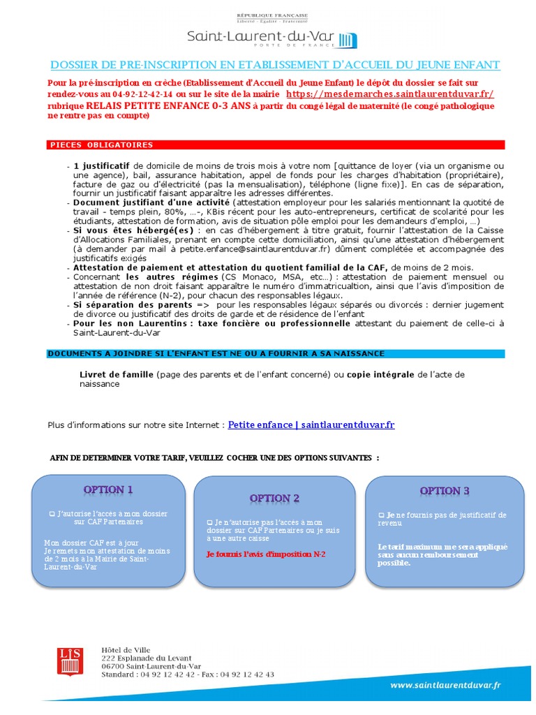 Dossier Pre-Inscription 2023 | PDF