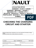 Renault CHARGING CIRCUIT AND STARTER