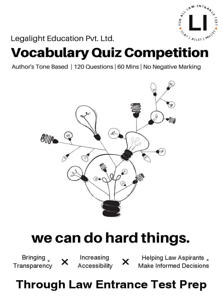 Vocabulary Quiz Competition I PDF Psychology Psychological Concepts