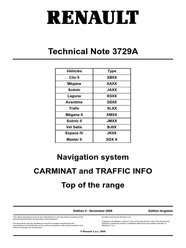 Renault Navigation System | PDF | Vehicles | Manufactured Goods