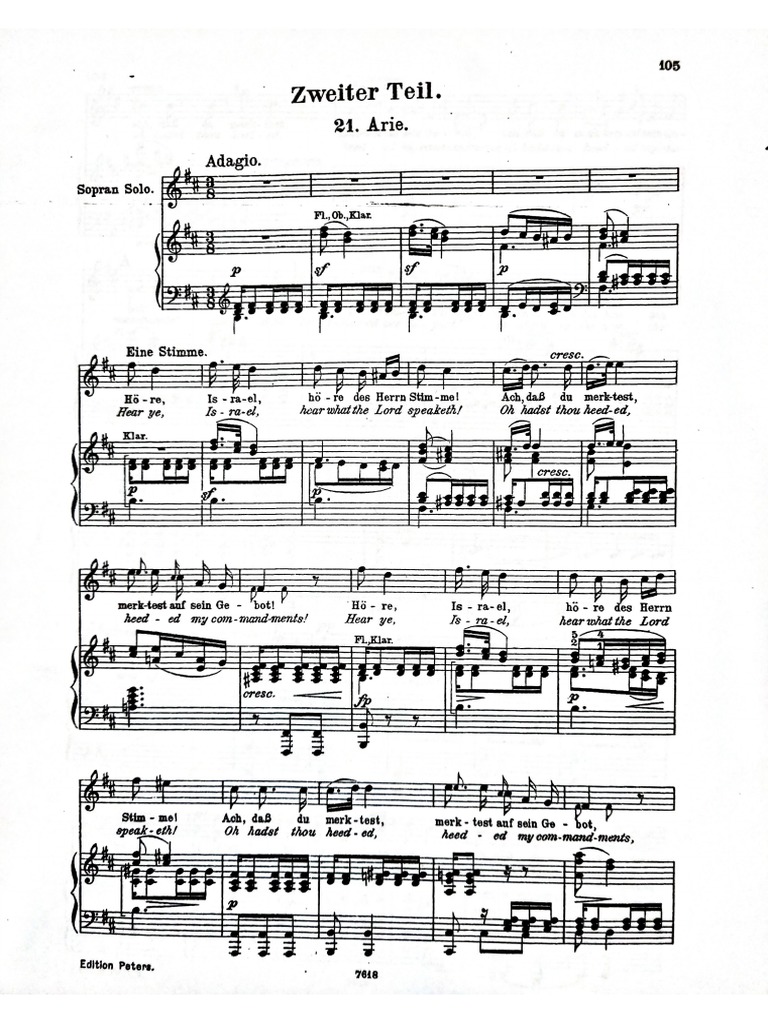 Mendelhsson Höre Israel PDF