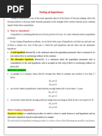 Testing of Hypotheses