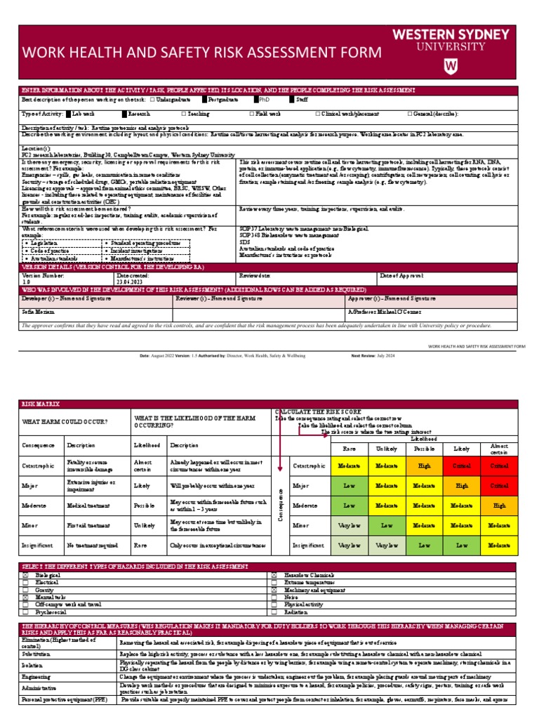 Risk_Assessment_2023_Routine proteomics protocol | PDF