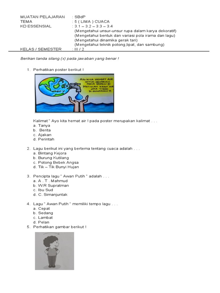 Mengasah Kreativitas dan Apresiasi Seni: Membedah Soal SBdP Tema 5 Kelas 3