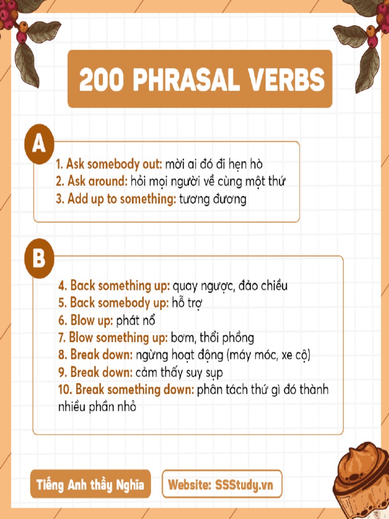 200 phrasal verb đẹp | PDF
