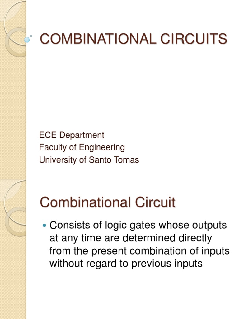 Combinational Circuit Design Overview | PDF | Teaching Methods & Materials