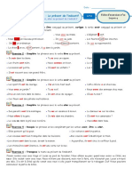 Fiche 10 Conjuguer Etre Avoir Aller Au Present de L Indicatif Correction