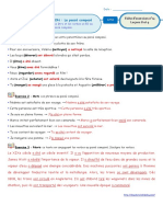 Fiche 14 Conjuguer Le Verbe Etre Et Les Verbes en ER Au Passe Compose Correction