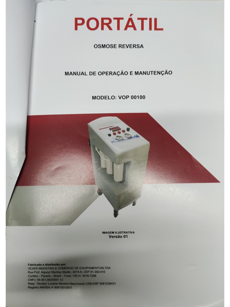 Manual Osmose Reversa - VOP 00100 Vexer | PDF