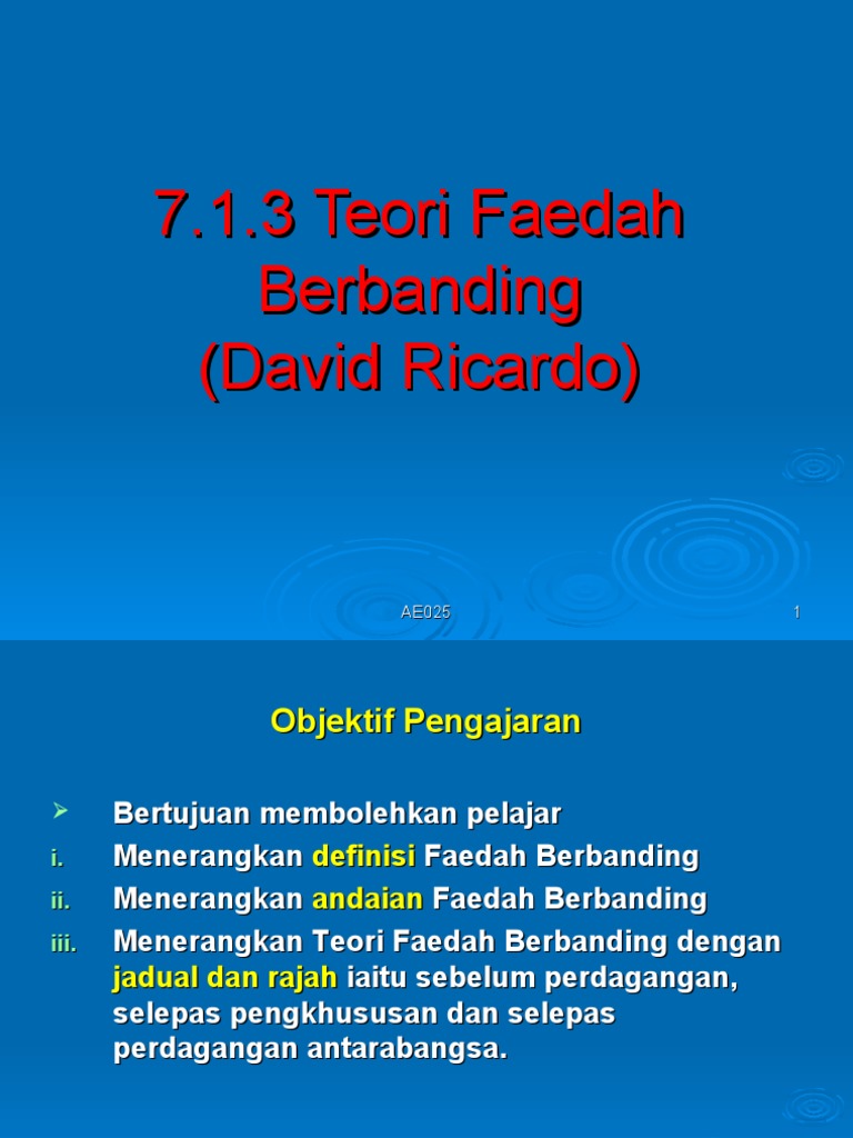 7.1.3 Teori Faedah Berbanding | PDF
