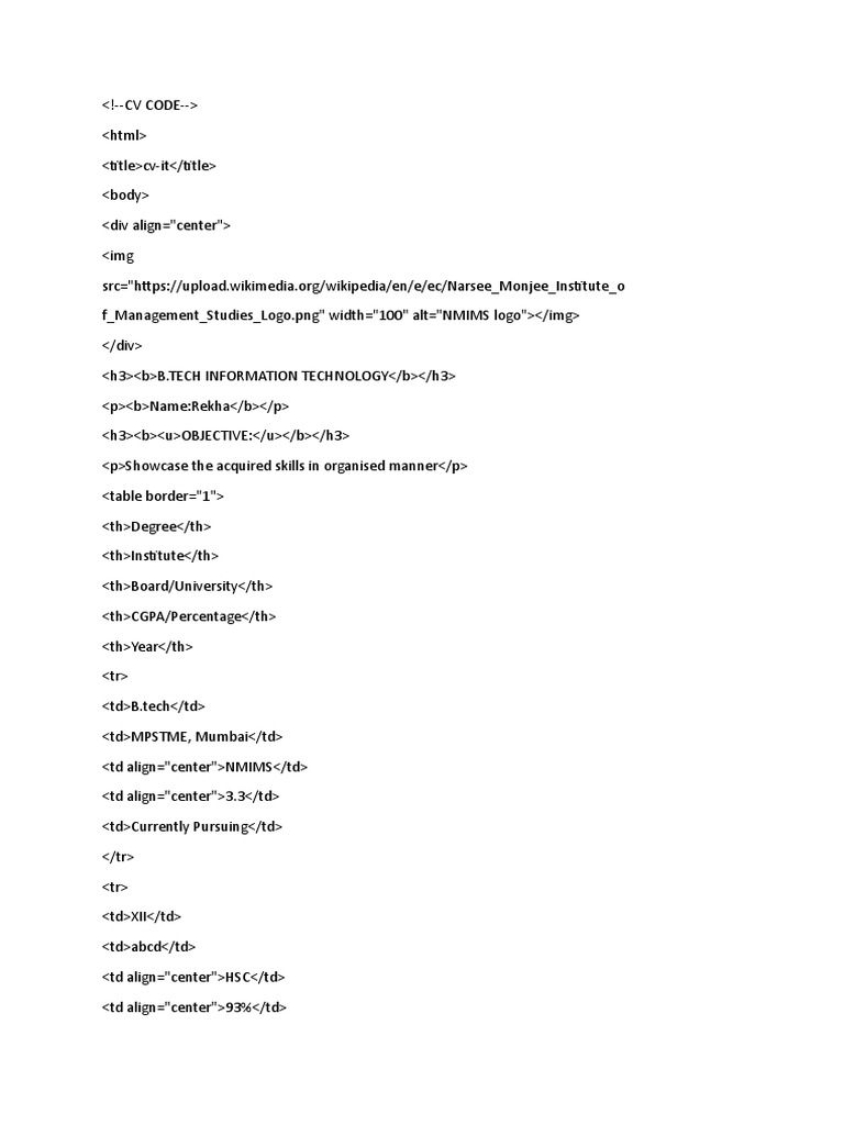 Cv file pdf world wide web internet web