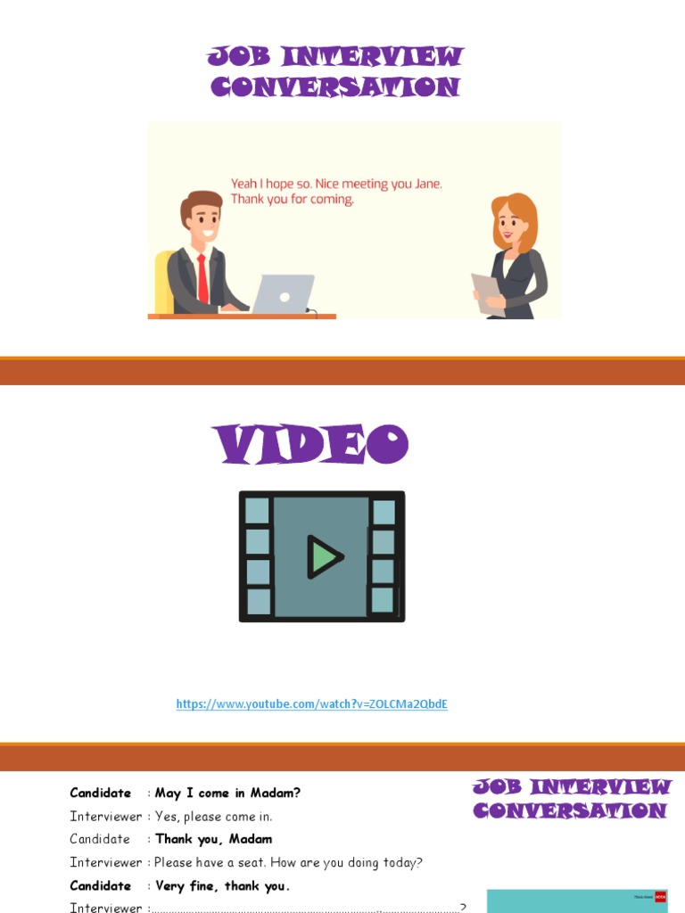 Job Interview Conversation 2023 | PDF