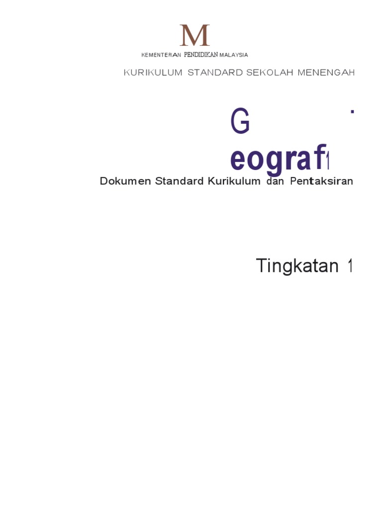 Dskp Kssm Geografi Tingkatan 1 Pdf