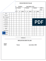 BOLETIM ESCOLAR PERFIL Fundamental 1