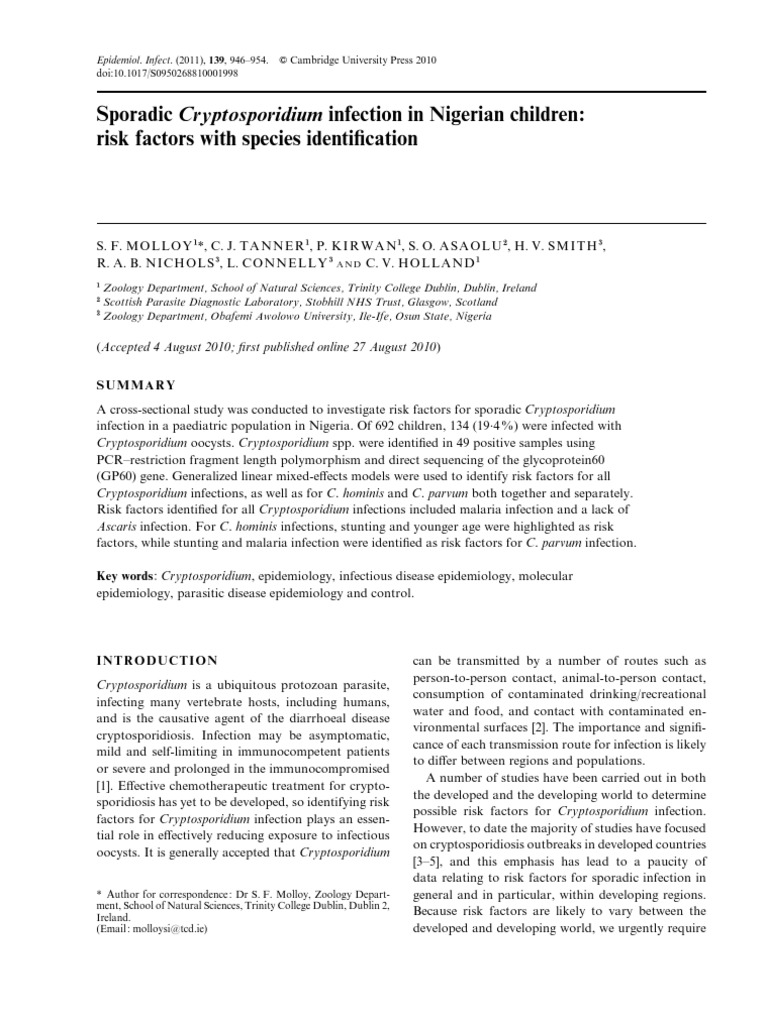 sporadic-cryptosporidium-infection-in-nigerian-children-risk-factors