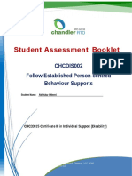 CHCDIS002 Follow Established Person-Centred Behaviour Supports SAB V3.4 1