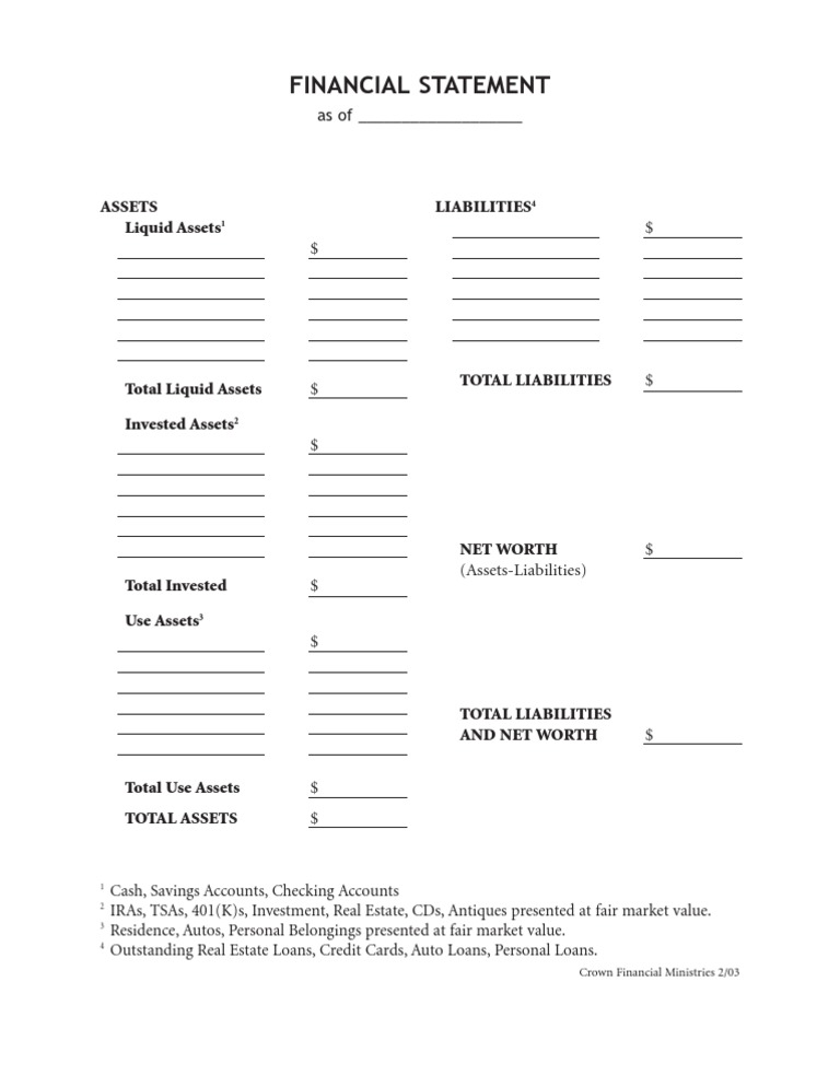 Financial Statement | PDF