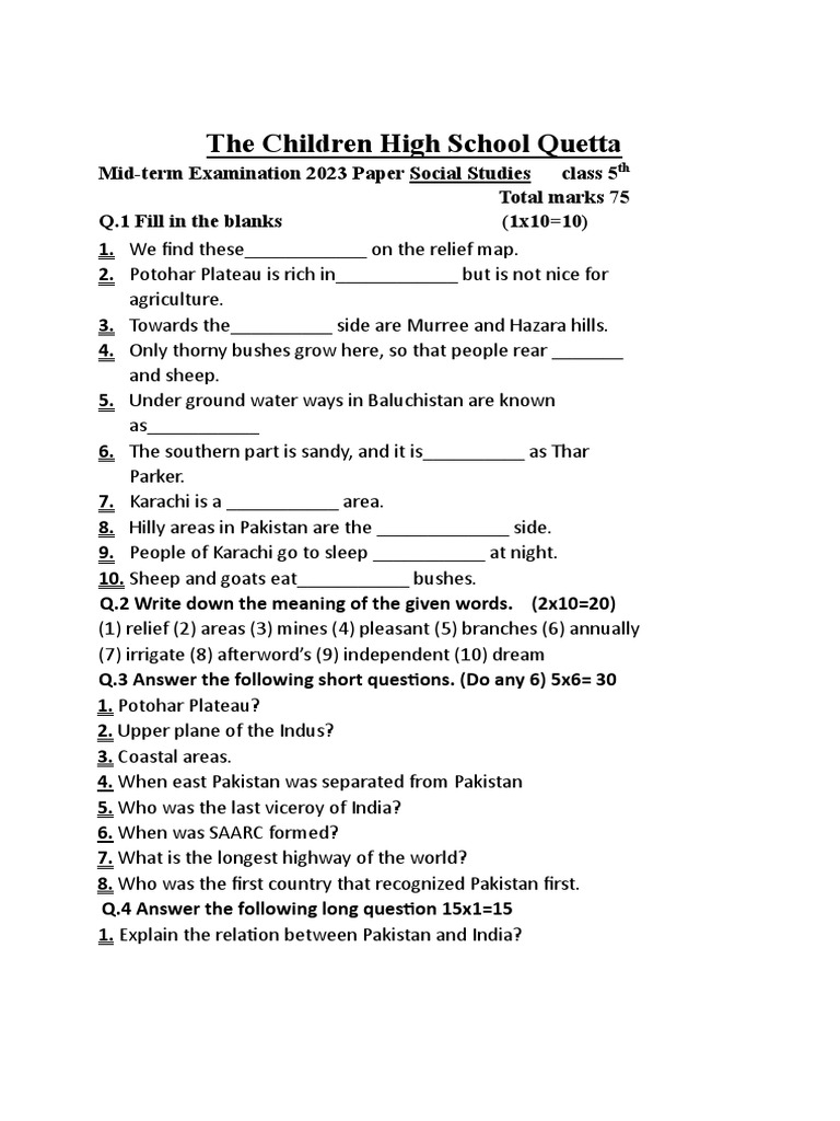 Class 5 Social Study PDF