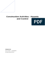 Construction Activities - Hazards and Control