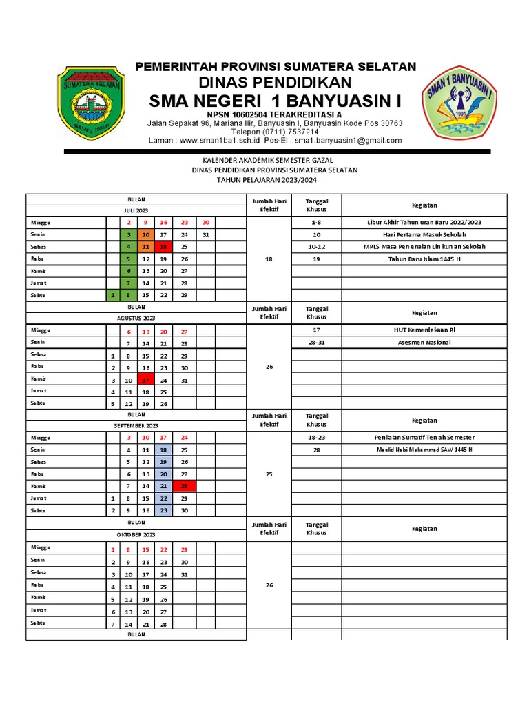 Kalender Akademik | PDF