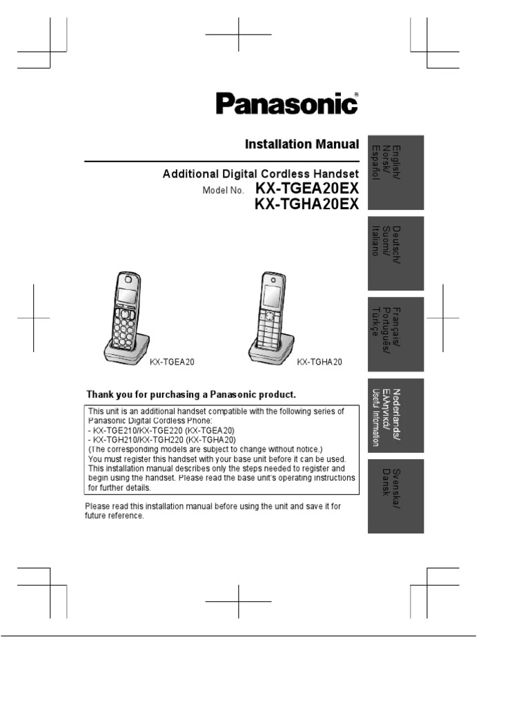 Panasonic KX Tgea20 PDF