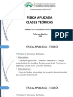 Física Aplicada Clases Teóricas: Profesor: Ing. Carlos Eduardo Cuevas Sánchez Pedro Juan Caballero 2022