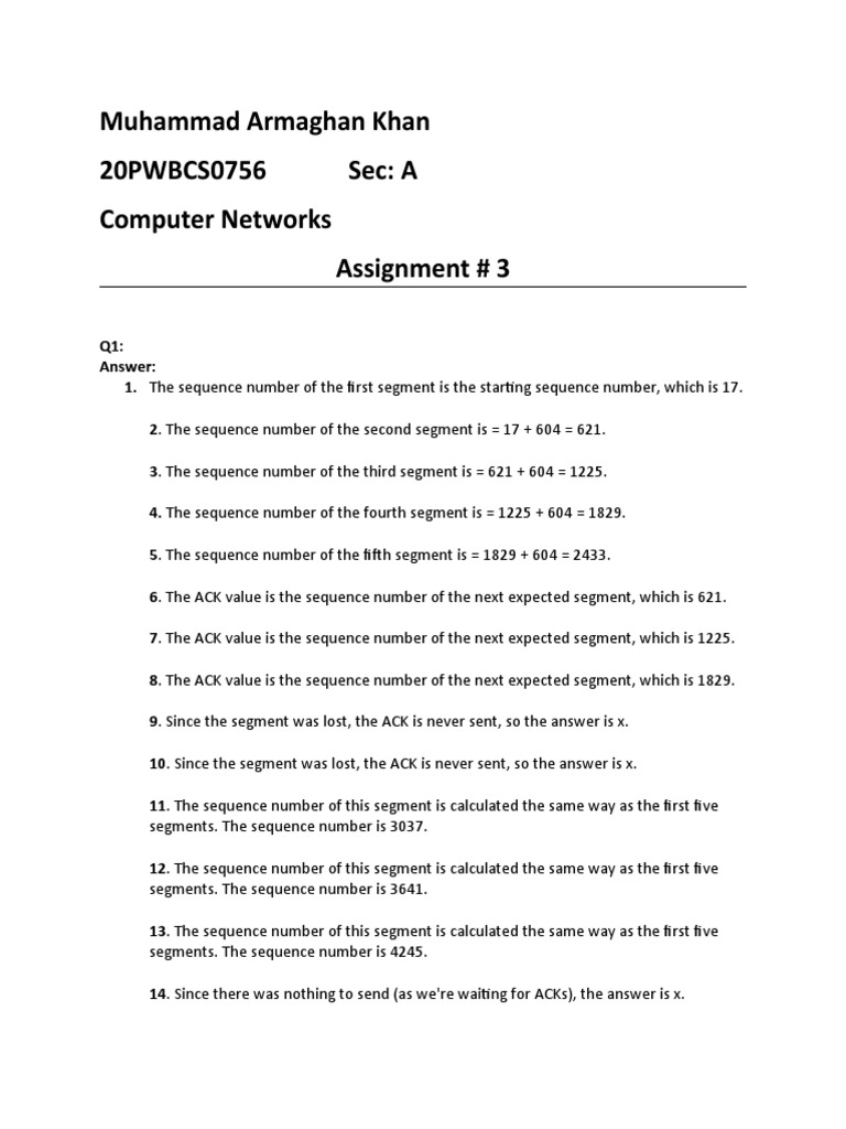 CN Assignment 3 | PDF