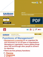 Unit No 1 Functions of Management: Type The Subject Name Here