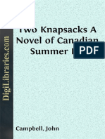 Two Knapsacks A Novel of Canadian Summer Life