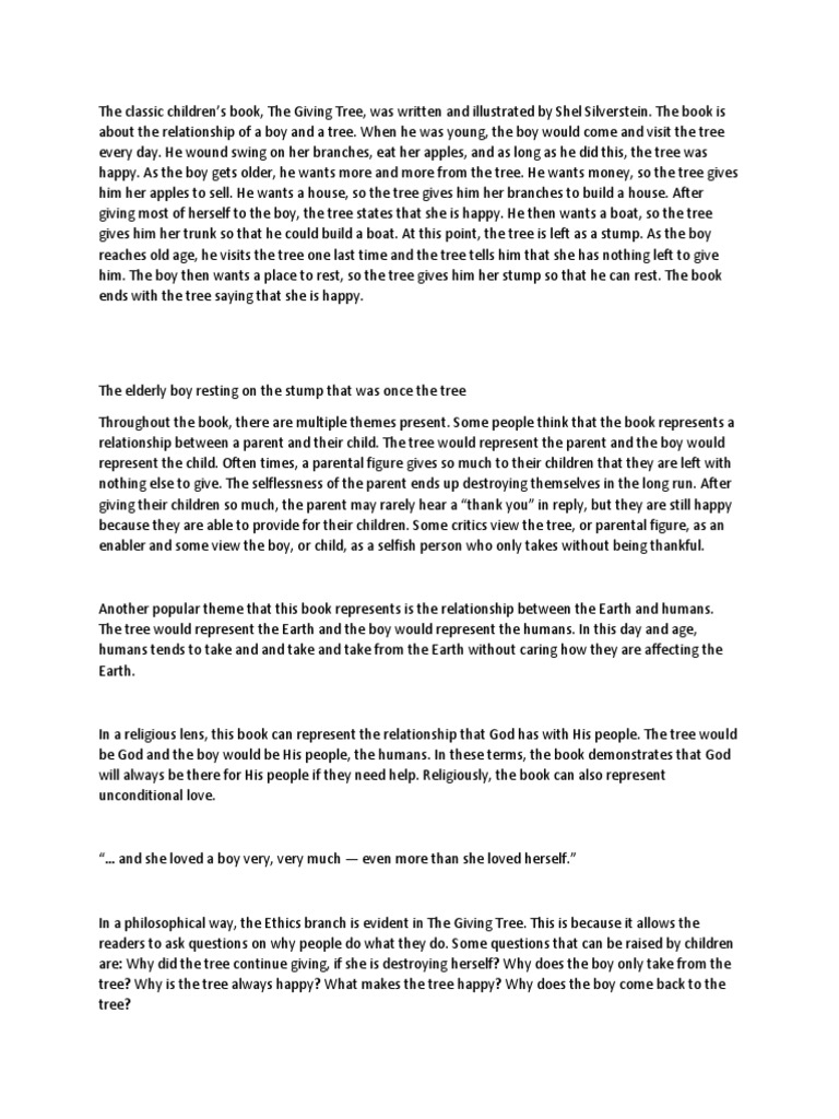 The giving tree pdf