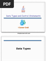 2.DataTypes Control Statements Operators