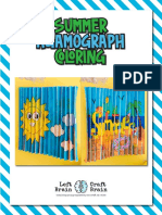 Summer Agamograph Coloring Template