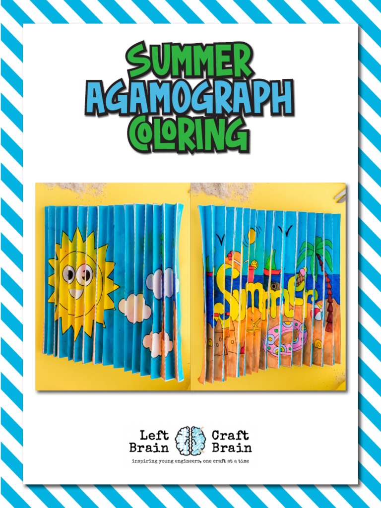 Summer Agamograph Coloring Template Pdf