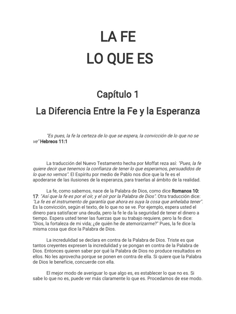 LA FE Lo Que Es | PDF