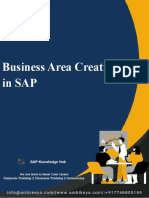 Business Area Creation in SAP