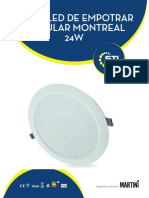Panel Led de Empotrar Circular Montreal 24W
