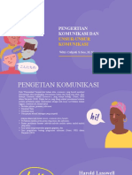 PENGERTIAN Dan UNSUR-UNSUR KOMUNIKASI