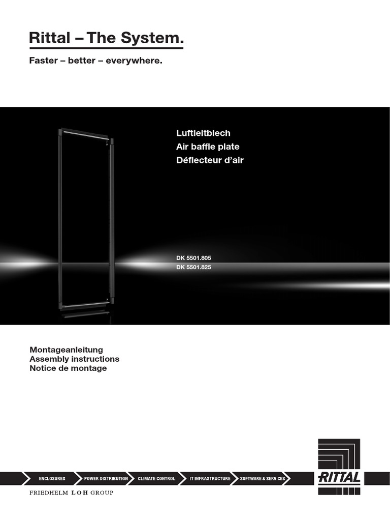 Instructions de montage Luftleitblech Rittal | PDF