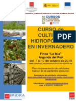 Cartel Cultivo Hidroponico en Invernadero