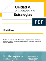 Unidad V. Evaluación de Estrategias